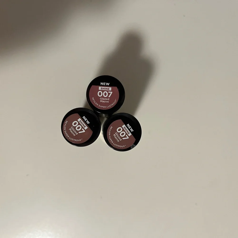 New 3 Revlon Glass Shine Lipstick 007 Glazed Mauve Original Formula